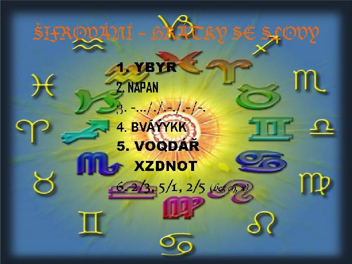 Šifrování- Hrátky se Slovy I.
